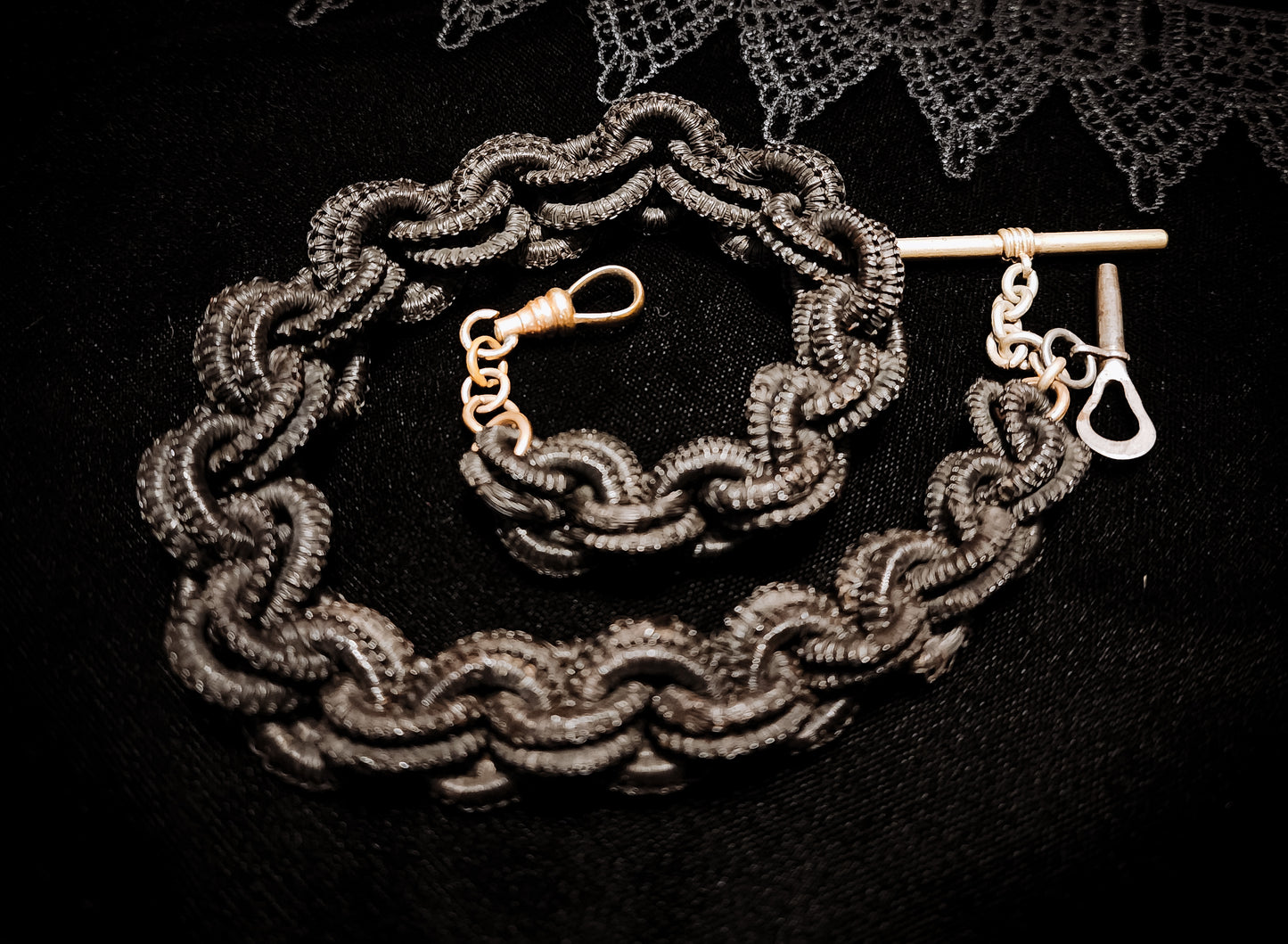 Horse Hair Victorian Watch Chain