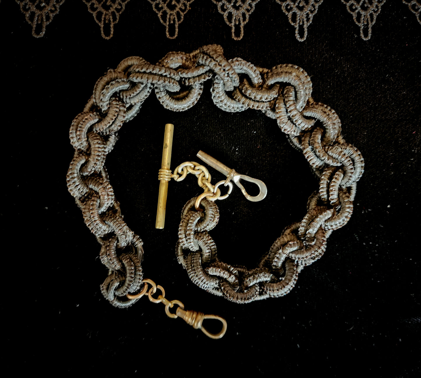 Horse Hair Victorian Watch Chain