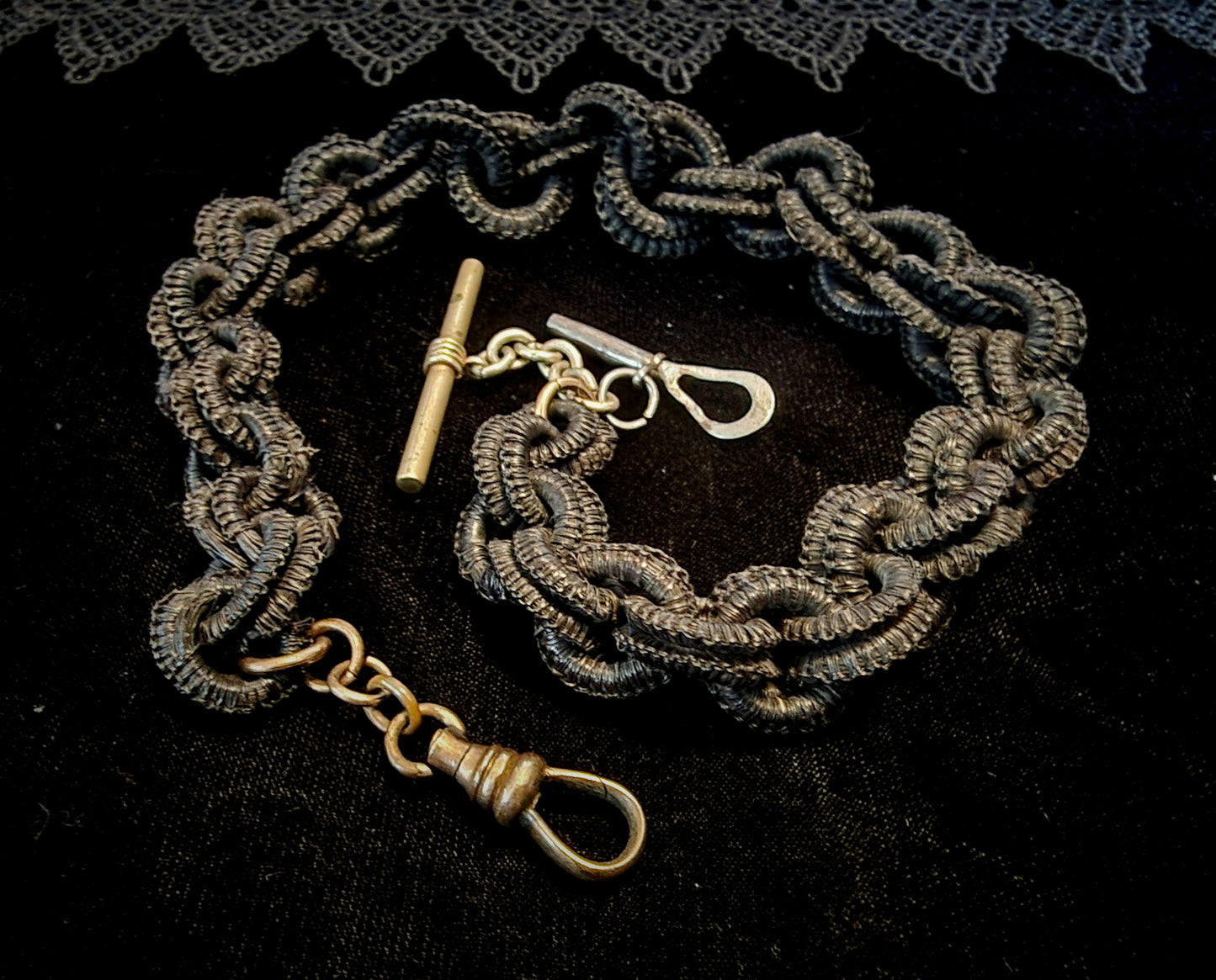 Horse Hair Victorian Watch Chain