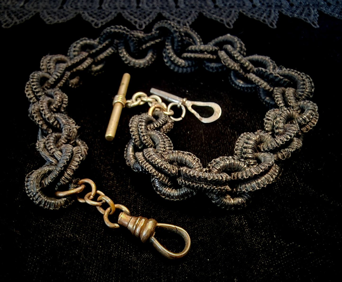 Horse Hair Victorian Watch Chain