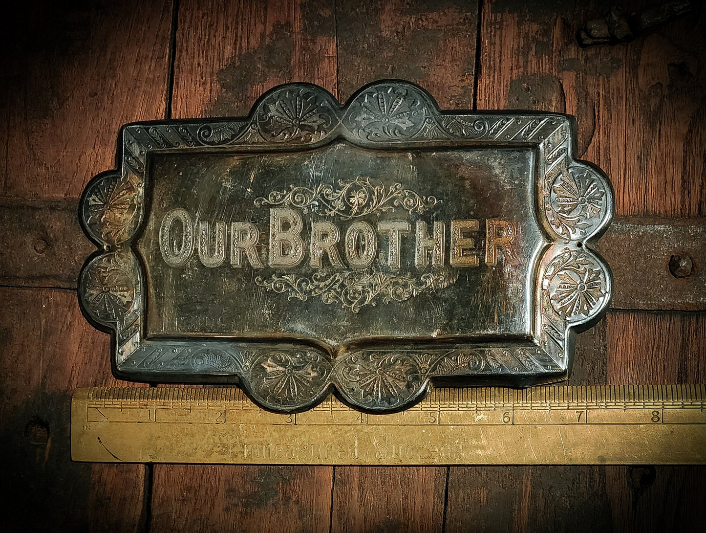 Ornate Victorian Casket/Coffin Plaque